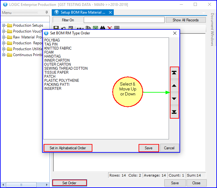 Setup BOM Raw Material Types-2